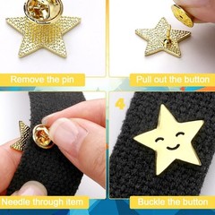 10pcs Humorous Alloy Smiles Pin Safe Edges For DIY Fashion Accessories Gift