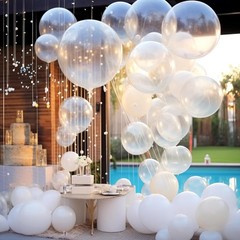 129pcs Clear Balloons Different Sizes 18 12 10 5 Inches for Garland Arch, Tra…
