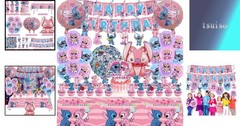 Charming 101PCS Stitch Birthday Decorations Set for Girls – Non-Toxic & Safe