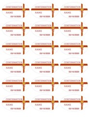 CONFIRMATION CONFIRMACION NAME’S PERSONALIZED STICKER DIFFERENT SIZES NEW !!!