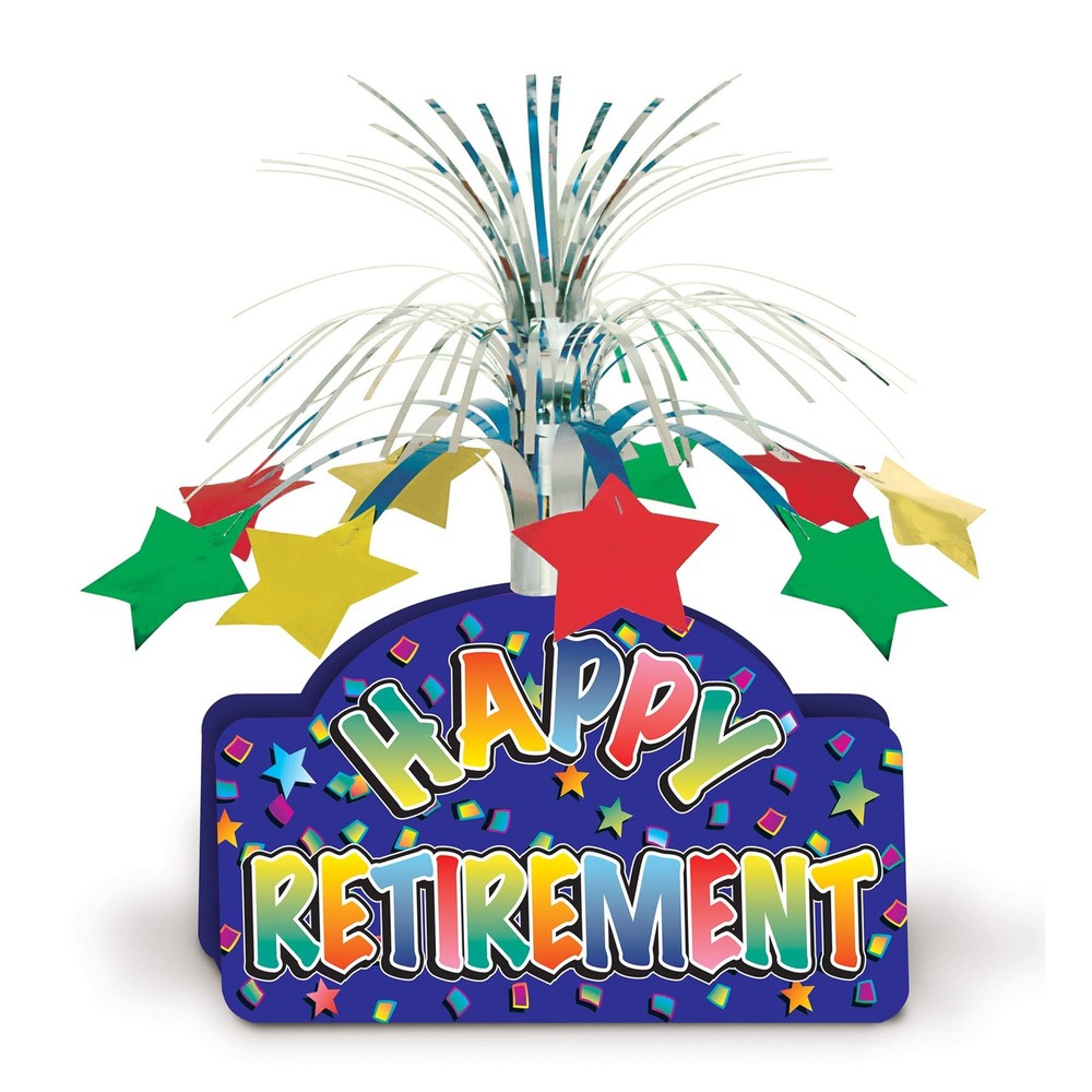 Happy Retirement Centerpiece Party Accessory (1 count) (1/Pkg) 13″, Multicolor