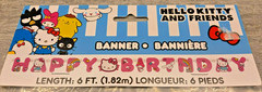 Hello Kitty & Friends – Happy Birthday Banner – Pink Rainbow Hearts Theme, CUTE!