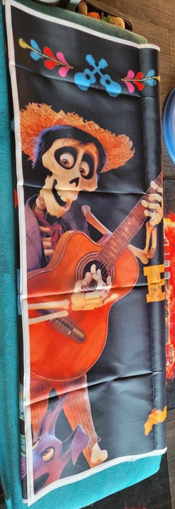 new disney COCO HAPPY BIRTHDAY BANNER backdrop miguel hector party decoration