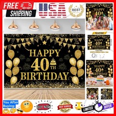 40th Birthday Decorations for Men Women – Happy 40th Birthday Banner Decorati…
