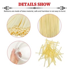 ZBYDNG 260 Balloons Clear, Thickening Long Balloons for Tying Arch, Twisting