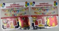 (2 Pack) Happy Birthday Banner & Foil Banner Kit Party Decorations