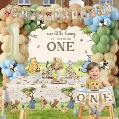 154pcs Winnie Pooh First Birthday Decorations Party Set, Classic Pooh Bear 1s…