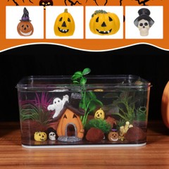 5PCS Fish Tank Decor Halloween Betta Holiday Decorations Pumpkin House