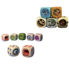 5 Pcs Funy Resin Dice Set Halloween Tabletop Game Dice Props Weird Dice Party