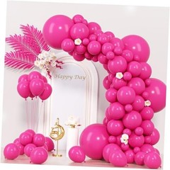 130pcs Hot Pink Balloons Different Sizes 5/10/12/18 inch – 130pcs 09 Hot Pink