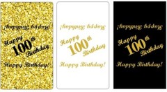 RokAPary 100th Birthday Miniatures Candy Bar Wrapper, (Set of 60) Mini Candy Bar