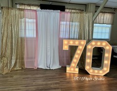 Marquee Numbers 0-9 Frame with Lights 3ft