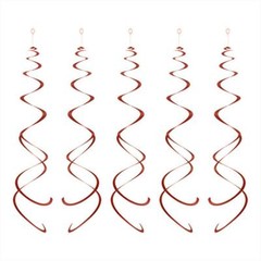 Birthday Decorations Set Rose Gold Confetti Balloons Hanging Swirls 25pcs
