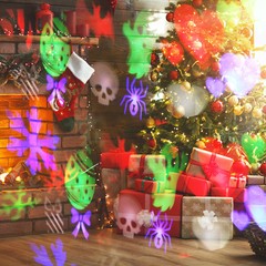 Halloween Christmas LED Laser Light Projector Snowflake House Party Stage Decor