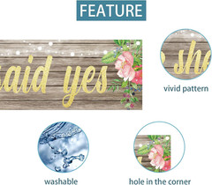He Asked She Said Yes Backdrop Banner Decorations, Large Wedding Engagement Part