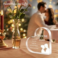 I Choose You Romantic Acrylic Gift: Heart Plaque for Every Special Occasion