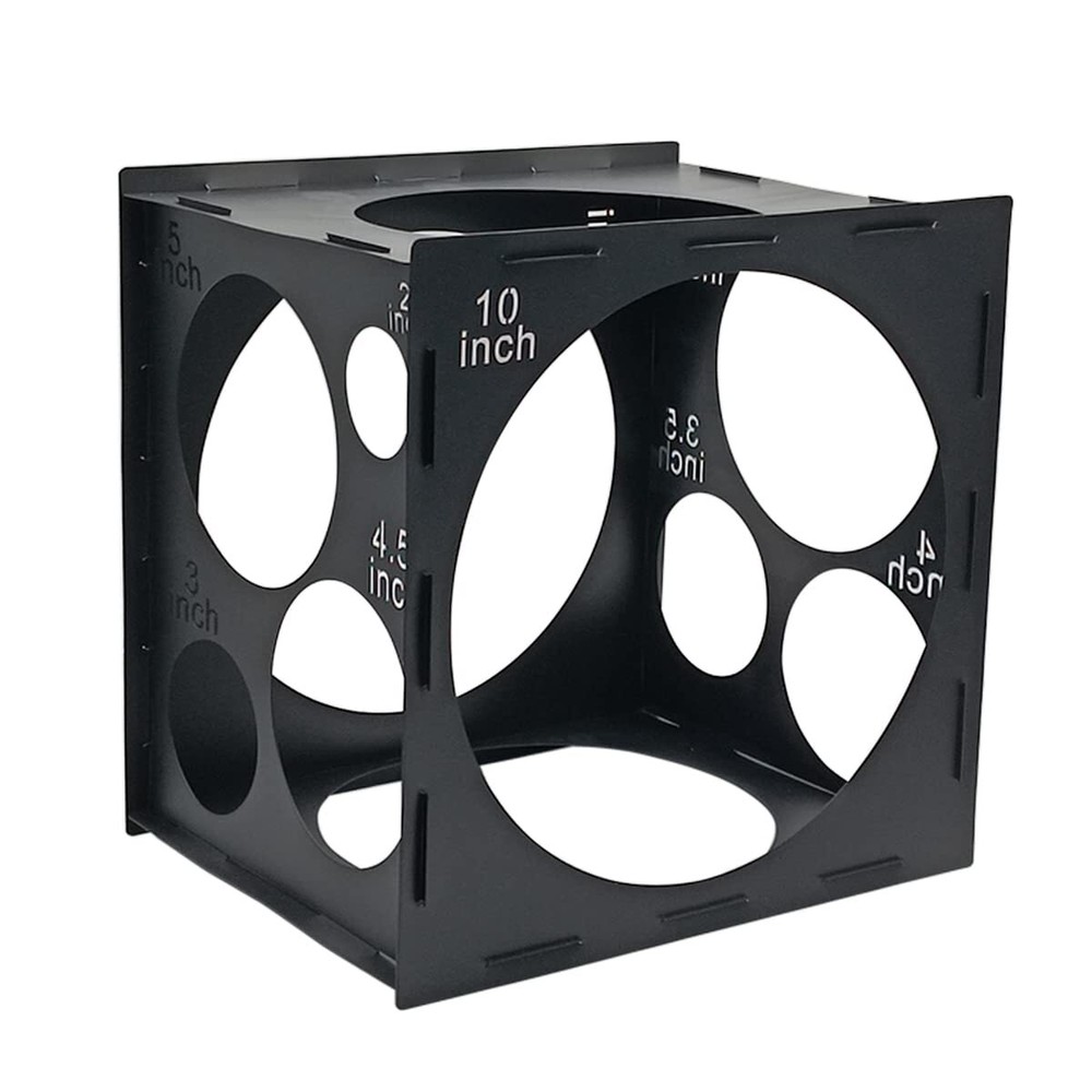 11 Holes Balloon Sizer Cube Box Measurement Tool for Balloon Decoration, 2-10″