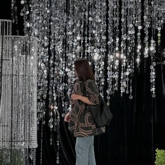 Silver Shimmer Wall Backdrop, 20 Packs Silver Sequin Curtain Circle Dots Garland