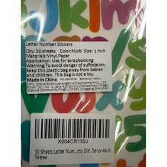 Multicolor Alphabet Sticker Pack – Home Party Supplies