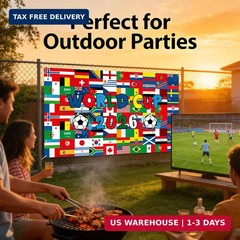 World Cup Backdrop 2026 48 Countries International Flag 43×71 Inch Soccer World