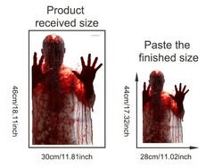 Large Zombie Window Wall Stickers Decals Halloween Home Party Decor