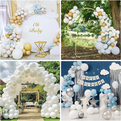 White Balloons Arch Kit Garland Mixed Sizes 129 Pack Wedding Birthday Decoration