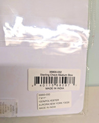 MacKenzie Childs Sterling Check Bow Medium 7 x 11″ Silver Gray Weddings Parties