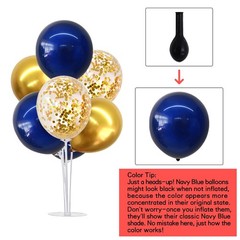4 Set Navy Blue Gold Balloons Stand Kit for Graduation Decorations 2026,Ballo…