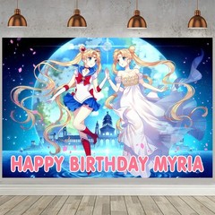 Sailor Moon Personalised Custom Banner Backdrop Party Supplies Birthday Gift
