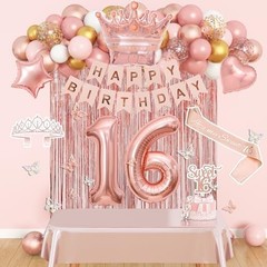 Sweet 16 Party Decorations, 16th Birthday Decorations for Sweet 16th Birthday
