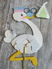 Vintage 1980’s Hallmark Stork Centerpiece Special Delivery Package Baby Shower