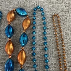 mardi gras beads Miami Dolphins Colors