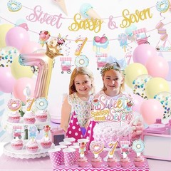 Sweet Sassy And Seven Birthday Decorations- 7th Birthday Decorations For Girl…