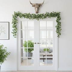 8 Pcs 5.9Ft Eucalyptus Garland, Artificial Eucalyptus Leaves with Flowers Faux