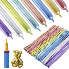 100 Pcs 260 Balloons Kit with Pump Kids Premium Latex Twisting Long Balloons…