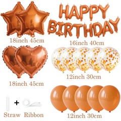 27 Pcs Orange Birthday Decorations, 3D Letters Orange Happy Birthday Balloon …