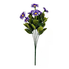 Home Decor Artificial Flower Bouquet Bendable Stems Yellow Purple White