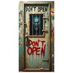 72×35″ Halloween Door Banner Scary Ghost Hospital Party Photo Backdrop