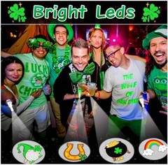 36PCS St Patricks Day Accessories LED Light Up Finger Lights