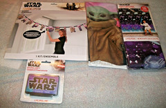 4 Pcs Star Wars Photo Backdrop, Birthday Party Decorations Candle, Banner (B37)