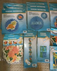 (20 New Packs) HALLMARK Party Express HAWAIIAN Luau Decorations-Retail over $84