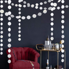 Shining White Circle Dots Hanging Garland Sparkling White Circle Dots Hanging St