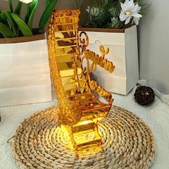 Ramadan Kareem Mirror Moon Castle with LED Night Light Acrylic Eid Mubarak OY