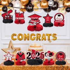 10PCS Graduation Party Decorations Class of 2026 Congrats Grad Table Centerpi…