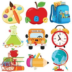 PAIVSUN School Cutouts Colourful