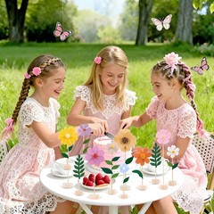11PCS Wildflower Party Decorations, Wildflower Centerpieces Wooden Base Paste…