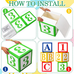 6 Pcs ABC 123 Decorations Back to School Party Decoration Cartoon Street Party D