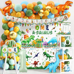 One a Saurus Birthday Decorations 105Pcs Dinosaur 1St Birthday Party Supplies fo