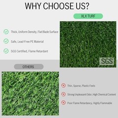 Artificial Grass Table Runner 72 Inches – Green Fake Grass Turf 12 x 72 Inches