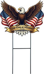Vibrant 25.1″ Eagle Decor – Perfect for Americana and 4th of July Celebrations